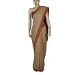 Wedding Dresses Cream and Red Sarees India Traditional Clothing