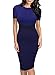 Miusol Women's Official Scoop Neck Optical Illusion Short Sleeve Business Midi Dress