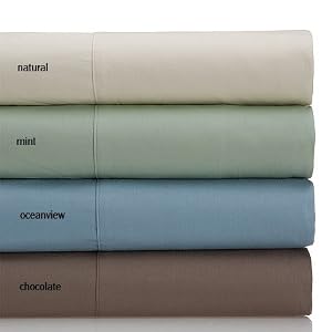 Solid 250TC Organic Cotton Sheet Set, Full, Chocolate by 