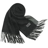 Basile Extra-Soft Reversible Cashmere Long Scarf Black-Gray