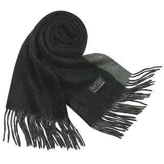 Basile Extra-Soft Reversible Cashmere Long Scarf Black-Gray