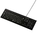 エレコム ギアドライプ式USB日本語109スタンダードキーボード(ブラック) TK-U09FGBK