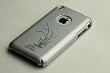 Apple iPhone 1G Soft Polycarbonate Slim fit Case - Silver with Grass Tattoo (Cozip Brand) Made in Korea