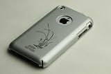 Apple iPhone Soft Polycarbonate Slim fit Case - Silver with Grass Tattoo (Cozip Brand) Made in Korea