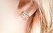 Trendy T Round Earrings Studs Rose Gold