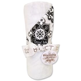 RECEIVING BLANKET - VERSAILLES BLACK/WHITE 2
