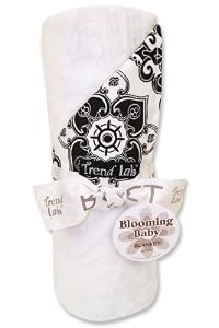 Trend Lab Receiving Blanket, Versailles Print Black