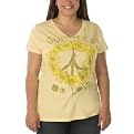 Plus License Short Sleeve Tee- Daisy Summer- Yellow