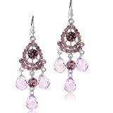 Beryl's Purple Crystal Chandelier Earrings