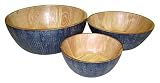 Mountain Woods 3 Piece Art Deco Mixing Bowl Set Blue
