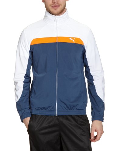 PUMA Herren Jacke Track, dark denim-vibrant orange, M, 819255 04 Preisvergleich