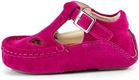 Joojos Toddler Boys / Girls Soft Suede Sandal with Flexible Rubber Soles in Fuchsia (EU 19 / 3 US Toddler)