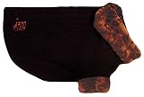 Fido Fleece Coats - 16 in. - Black Faux Jag