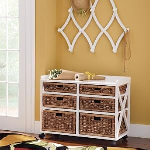 4-drawer Mobile Organizer - White - Grandin Road