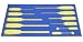 Foam Tool Organizer for 11 Craftsman Professional Screwdrivers, Blue and Yellow Foam Tool Organizer for 11 Craftsman Professional Screwdrivers, Blue and Yellow