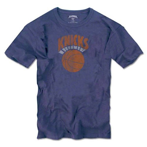 New York Knicks Blue '47 Brand Vintage Primary Logo Scrum Tee
