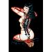 Pin-Up Bettie Page with Tattoos, Art Poster Print - 24x36