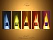 "PEACE" original modern digital art painting on canvas giclee