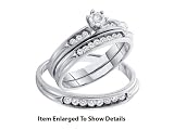Stunning 3 Pc. 14k Gold Genuine .40 Ctw. Diamond Wedding Set for Him and Her