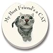 Cat / Best Friend Car Coasters - 2 Pack