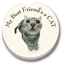 Cat Best Friend Car Coasters - 2 Pack by TerraCoasters