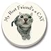 Cat / Best Friend Car Coasters - 2 Pack