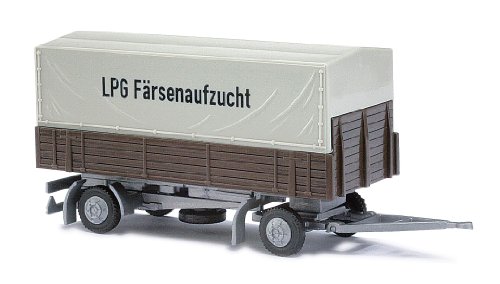 Busch 44917 - Anh&auml;nger Pritsche+Plane F&auml;rsenaufzucht