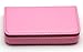Partstock (TM) - Funda de piel con tapa para tarjetas de nombre de negocios, 25 tarjetas de 4 x 2,8 pulgadas con cierre magnético, Color rosa