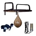 Speedball Platform Sets Genuine Cowhide Leather, wooden platform with complete fixing and metal wall brackets sets Punching Balls & Swivel Natural Ball Leather Skipping Rope Poly Cotton Hand Wraps Black