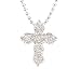 0.60 Carat Sterling Silver CZ Cross Pendant