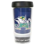 NCAA School Wave Logo 16oz Tumblers - Notre Dame Fighting Irish