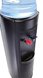 Pure Water Dispenser 100 Series - Top Loading Hot and Cold Water Cooler - Black
