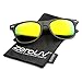 Flat Matte Reflective Flash Color Lens Large Horn Rimmed Style Sunglasses - UV400 (Black Sun)