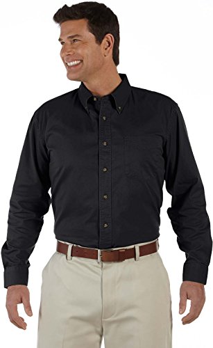 Devon & Jones Mens Long-Sleeve Titan Twill - WHITE - S Men's Long-Sleeve Titan