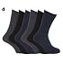 Specialist item: Mens Ribbed Non Elastic Top 100% Cotton Socks (Pack of 6)