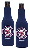 Washington Nationals Beer Bottle Koozie | Nationals Neoprene Bottle Suit with Zipper - Set of 2
