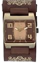 Mango Damen Armbanduhr A4654D9KV - Kalender, Leder, Edelstahl beschichtet