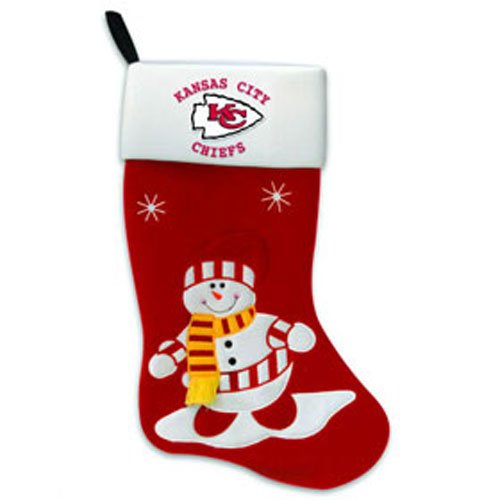 Kansas City Chiefs Snowman Felt Stocking