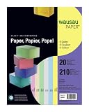 Wausau Exact Multipurpose Assorted Pastel Colored Paper #30901, 210 Count 8.5in x 11in, 35 Sheets of Each Color Yellow, Blue, Green , Ivory, Pink, Gray.