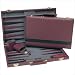 18" Burgundy and Black Backgammon Set