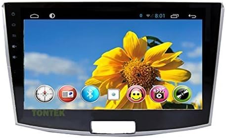 Tontek Quad-core 10.1" Android Navigation 4.4 Universal in Dash Car Multimedia System for VW MAGOTAN, Hd Touch Screen Car DVD Player Double Din GPS Navigation for Anroid Car Stereo Radio