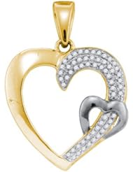 0.15CTW DIAMOND MICRO PAVE HEART PENDANT