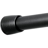 InterDesign Cameo Constant Tension Bathroom Shower Curtain Rod - 50-87", Large, Matte Black