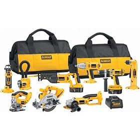 DEWALT DC9KITA 18-Volt Ni-Cad Cordless 9-Tool Combo Kit
