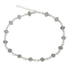 Sterling Silver Celtic Knot Link Anklet