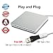 DVD Drive for PC DVD Drive Computer CD Drive CD-ROM DVD-ROM Portable Type-c DVD Burner Palyer/rewriter Compatible with The Latest Mac pro/MacBook pro/asus/dell Laptop etc. with USB-C Port (Silver-1)