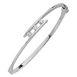 14K White Gold Diamond Bangle Bracelet - 0.33 Ct.