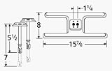 'Burner Asmby, H Twn 1.25 , Ss, 15.875 X 8; Amberlight, Ducane, El Patio, Falcon, Olympia, Kenmore, Sterling, Sun, Th'