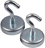 2 Neodymium Hook Magnets - Each Holds up to 125 Pounds