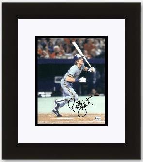 Robin Yount Autographed Milwaukee Brewers 8x10 Photo - Custom Framed